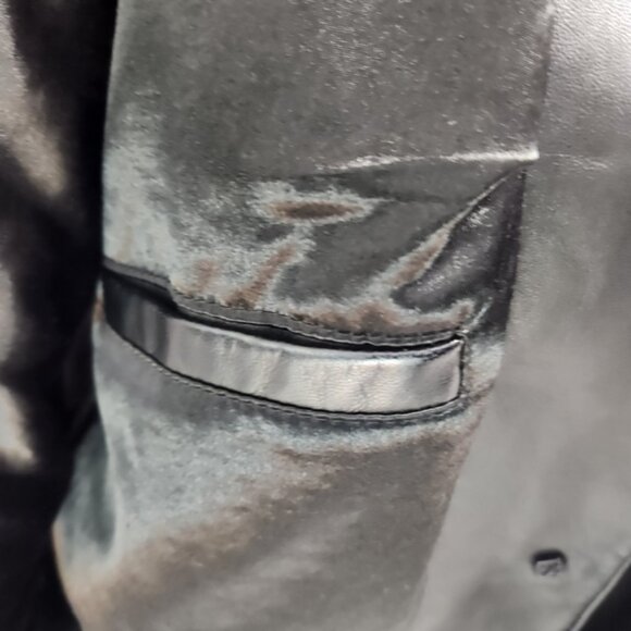 Alaska vintage Button-down Leather Jacket Size Small black - Picture 8 of 11